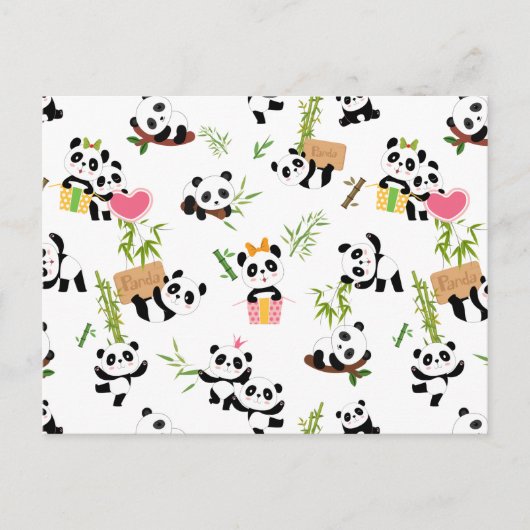 Carte Postale Motif de Panda (Devant)