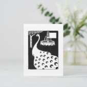 Carte Postale Motif de paon, de "d'Arthur de Le Morte" (litho) (Debout devant)