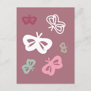 Carte Postale Motif de papillons volants