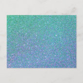 Carte Postale Motif de Parties scintillant Turquoise bleu vert t (Devant)