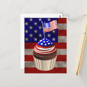 Carte Postale MOTIF de patisserie du pavillon des États-Unis