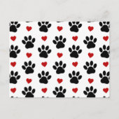 Carte Postale Motif De Pattes, Pattes De Chien, Pattes Noires, C (Devant)