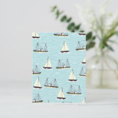 Carte Postale Motif de pêche nautique (Debout devant)