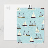 Carte Postale Motif de pêche nautique (Devant / Derrière)