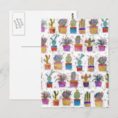 Carte Postale Motif de peinture à la main d'aquarelle (Devant / Derrière)