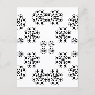 Carte Postale Motif de pétales à points de polka