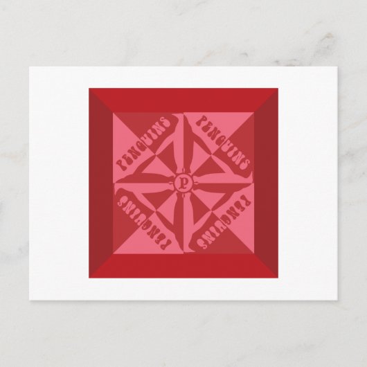 Carte Postale Motif de pingouin (Devant)