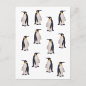 Carte Postale Motif de pingouins mignons (Devant)