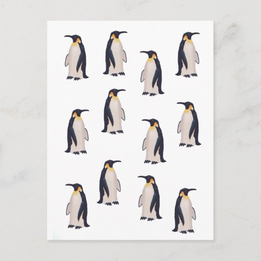 Carte Postale Motif de pingouins mignons (Devant)