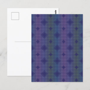Carte Postale Motif de points holographiques Iridescente