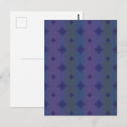 Carte Postale Motif de points holographiques Iridescente (Devant / Derrière)