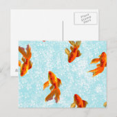 Carte Postale motif de poisson d'or (Devant / Derrière)