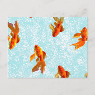 Carte Postale motif de poisson d'or