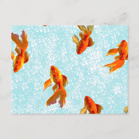 Carte Postale motif de poisson d'or (Devant)