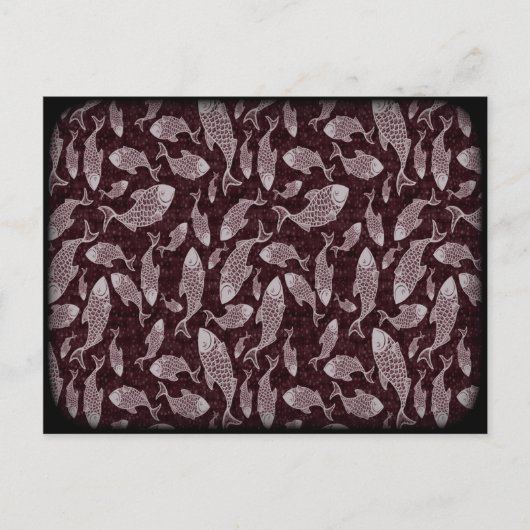 Carte Postale Motif de poisson sous-marin (Devant)