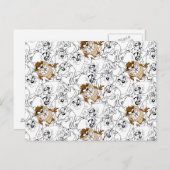 Carte Postale MOTIF de pop couleur d'art en ligne TAZ™ (Devant / Derrière)