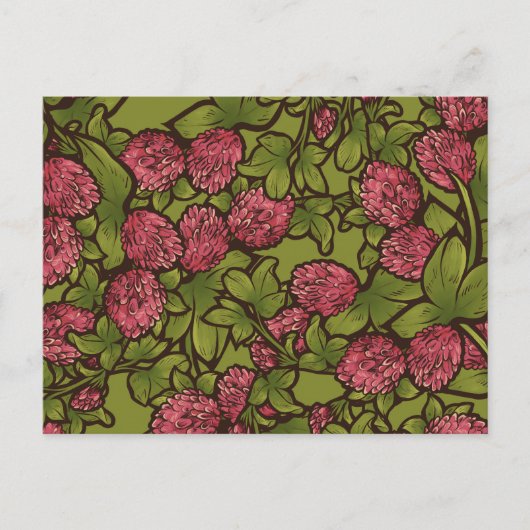 Carte Postale Motif de printemps de la fleur rouge (Devant)