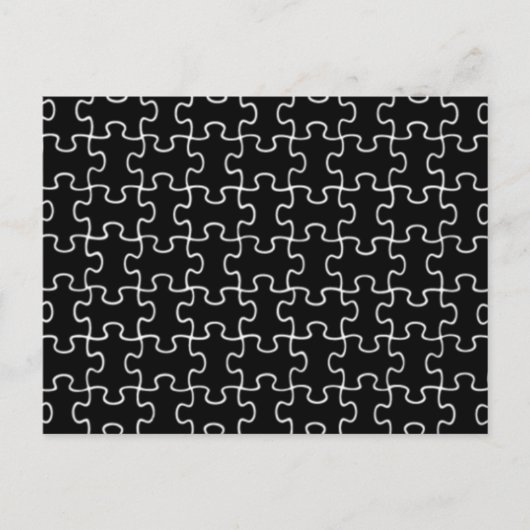 Carte Postale motif de puzzle noir (Devant)