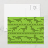 Carte Postale Motif de Raptor Vert (Devant / Derrière)