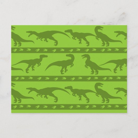 Carte Postale Motif de Raptor Vert (Devant)