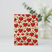 Carte Postale Motif de Red Hearts (Debout devant)