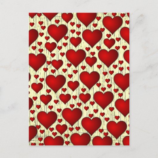 Carte Postale Motif de Red Hearts (Devant)