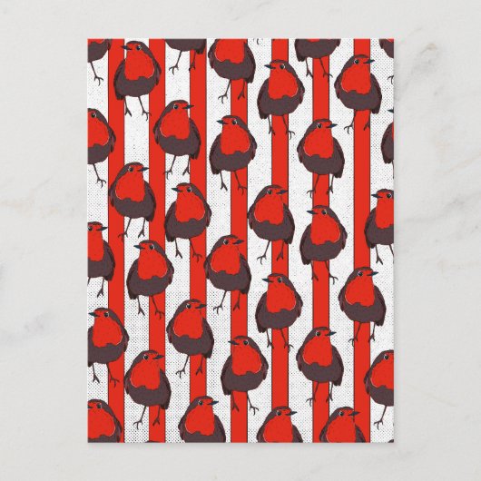 Carte Postale Motif de Robin (Devant)