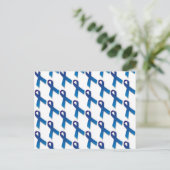 Carte Postale Motif de rubans bleus (Debout devant)