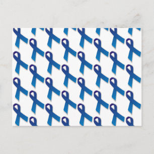 Carte Postale Motif de rubans bleus