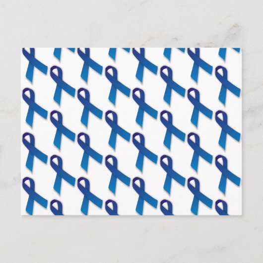 Carte Postale Motif de rubans bleus (Devant)