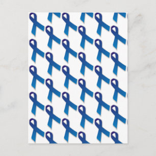 Carte Postale Motif de rubans bleus