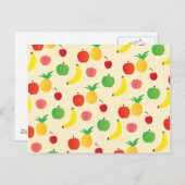 Carte Postale Motif de salade de fruits (Devant / Derrière)