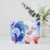 Carte Postale Motif de scène de coquillages (Debout devant)