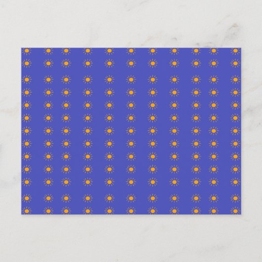 Carte Postale Motif de soleil jaune (Devant)