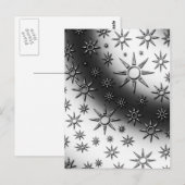 Carte Postale Motif de soleils noir et blanc (Devant / Derrière)