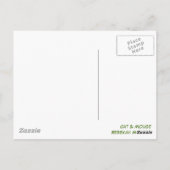 Carte Postale Motif de souris Cat vert (Dos)