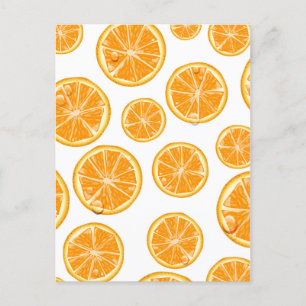 Carte Postale Motif de style vintage Orange Slices.