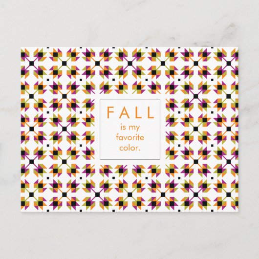 Carte Postale Motif de surface composée de feuilles d'automne mo (Devant)