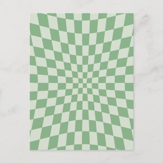 Carte Postale Motif de tableau de bord vert déformé (Devant)