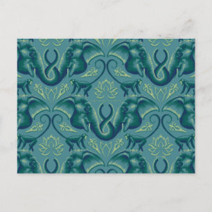 Carte Postale Motif de tapisserie Tranquil Safari - The White Lo