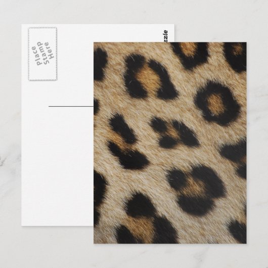Carte Postale Motif de texture de fourrure de léopard (Devant / Derrière)
