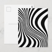 Carte Postale Motif de texture d'impression de peau de zèbre (Devant / Derrière)