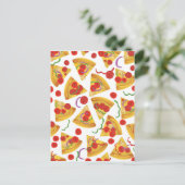 Carte Postale Motif de tranche de pizza (Debout devant)