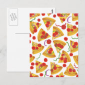 Carte Postale Motif de tranche de pizza (Devant / Derrière)