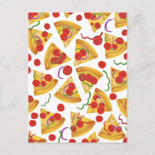 Carte Postale Motif de tranche de pizza (Devant)