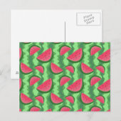 Carte Postale Motif de tranches de pastèque (Devant / Derrière)