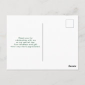 Carte Postale Motif de trèfle de shamrock vert mignon Merci (Dos)