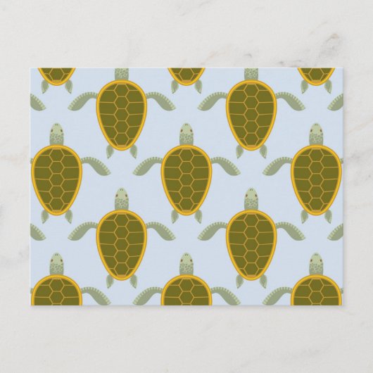 Carte Postale Motif de troupeau de tortues marines (Devant)