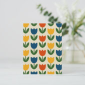 Carte Postale Motif de tulipe coloré (Debout devant)
