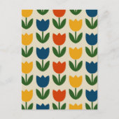 Carte Postale Motif de tulipe coloré (Devant)